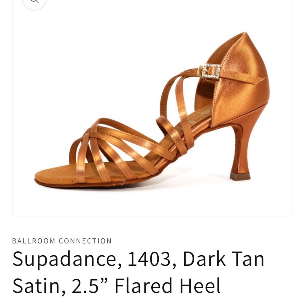 Dark Tan Satin Strappy Heels